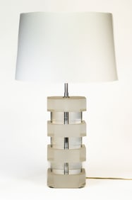 MCM Stacked Lucite Blocks Table Lamp Springer style