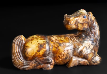 Large Chinese Hetian Jade Horse