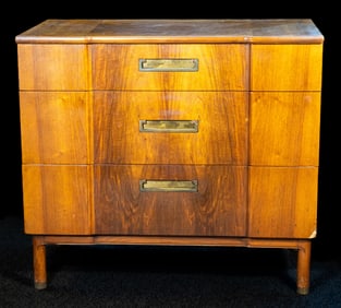 Pair John Widdecomb Three Drawer Chests