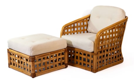 Design Institute of America Bamboo Chair & Ottoman