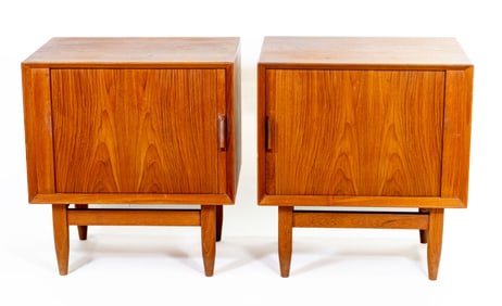 Pair of Svend A. Madsen Tambour Night Stands for Forster