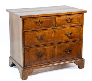 Late 18th Early 19th C English Burl Walnut Chest