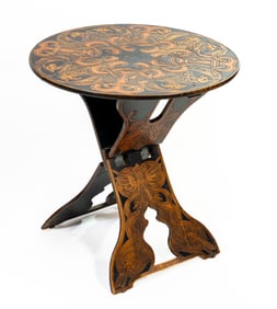 Art Nouveau Folding Table in the Moorish Style
