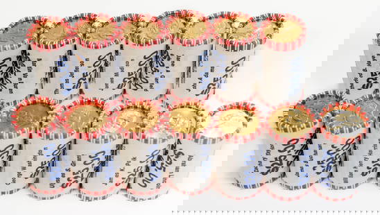 Thirteen (13) $25 Bank Rolls Presidential Dollars: Thirteen (13) $25 bank rolled Presidential Dollars: George Washington, John Adams, Thomas Jefferson, James Madison, Martin Van Buren, William Henry Harrison, James K. Polk, Zachary Taylor, James