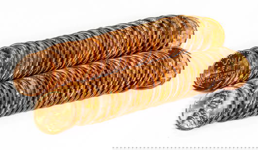 Fifty (50) 1958 Wheat Pennies Error AU: Fifty (50) 1958 wheat pennies. All with error L on the rim. All in AU or better condition.