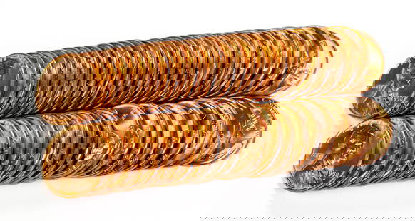Fifty (50) 1958 D Wheat Pennies Errors All Au: Fifty (50) 1958 D wheat pennies. All with error L on the rim. All in AU condition.