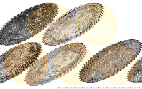 Five (5) Morgan Silver Dollars: Five (5) Morgan Silver Dollar:. 1880, 1882, 1888 O, 1900 O, 1932.