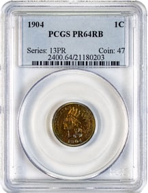 1904 Indian Head Penny PCGS PR64RB