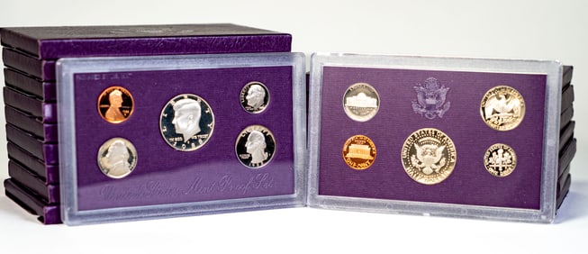 Eighteen (18) US Proof Sets 1984-1993 multiples