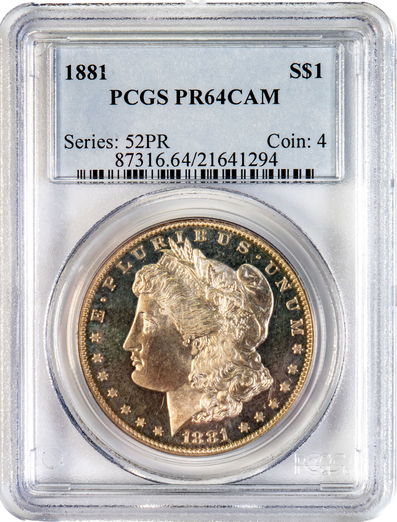 1881 Morgan Silver Dollar PCGS PR64CAM (1 of 2)