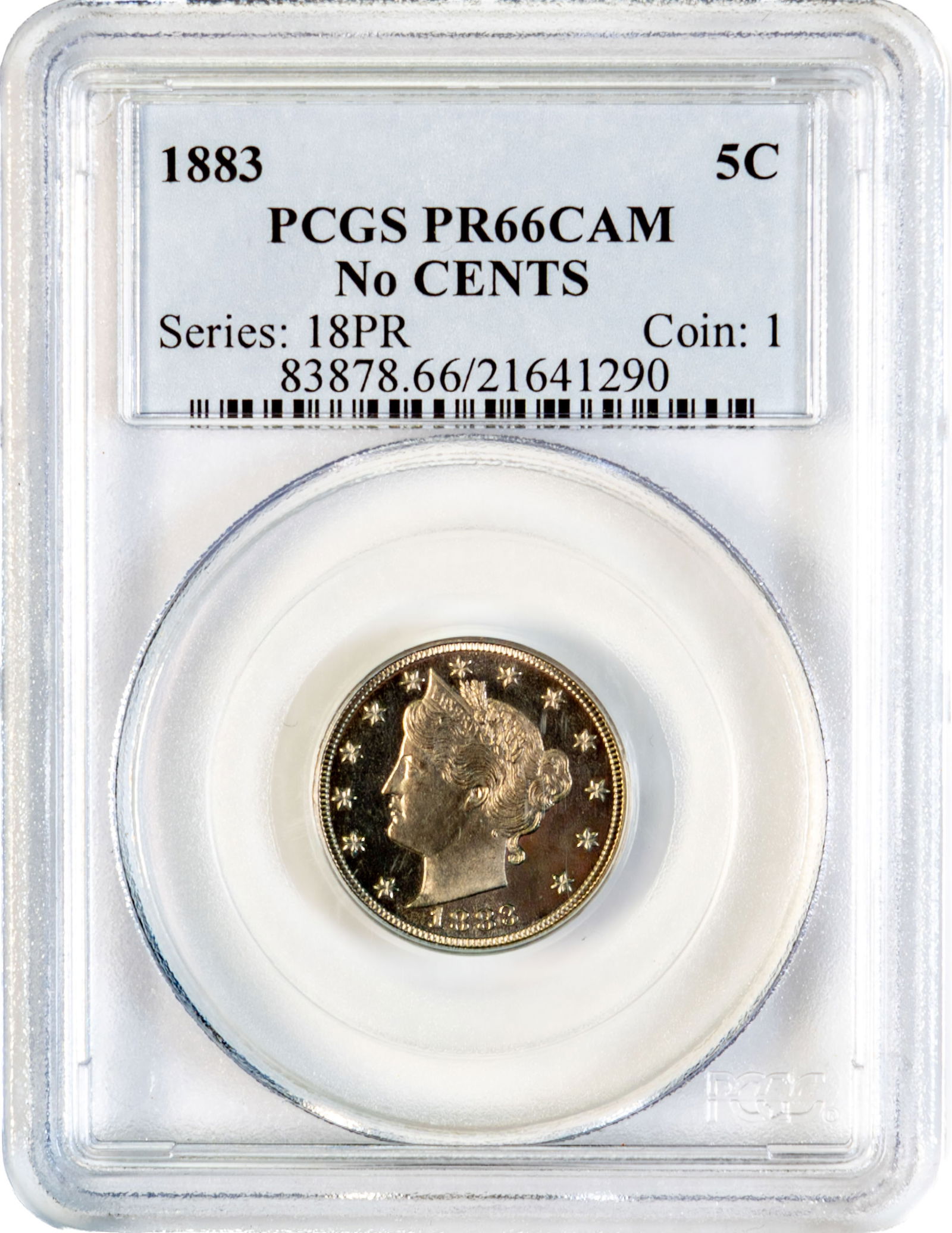 1883 Liberty Head Nickel No Cents Graded PCGS PR66CAM (1 of 2)