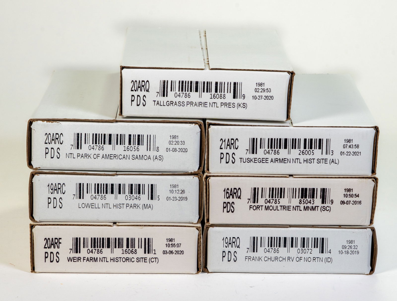 Seven (7) Boxes Bank Rolled PDS Quarters America National Parks $210 Face Value (1 of 3)