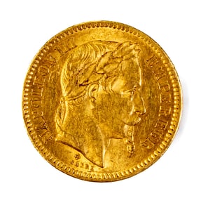 1862 20 Franc GOLD COIN Napoleon III