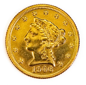 1906 US $2.50 Gold Coin Liberty Head