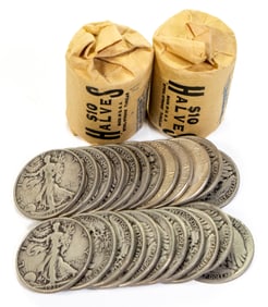 Sixty-Three (63) Mixed US 90% Silver Half Dollars $31.50 Face Value