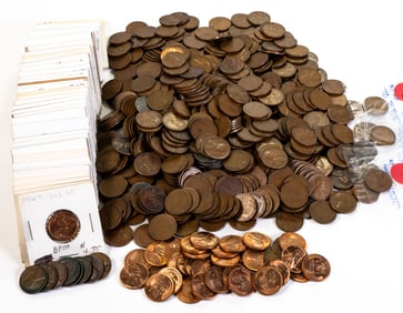 693 Wheat Pennies. Most Unchecked Many Dated