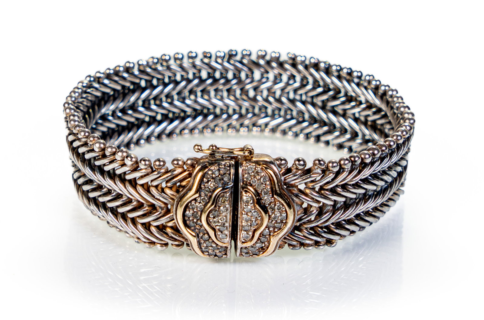 Town & Country 14k Gold, Sterling Silver & Diamonds Bracelet (1 of 3)