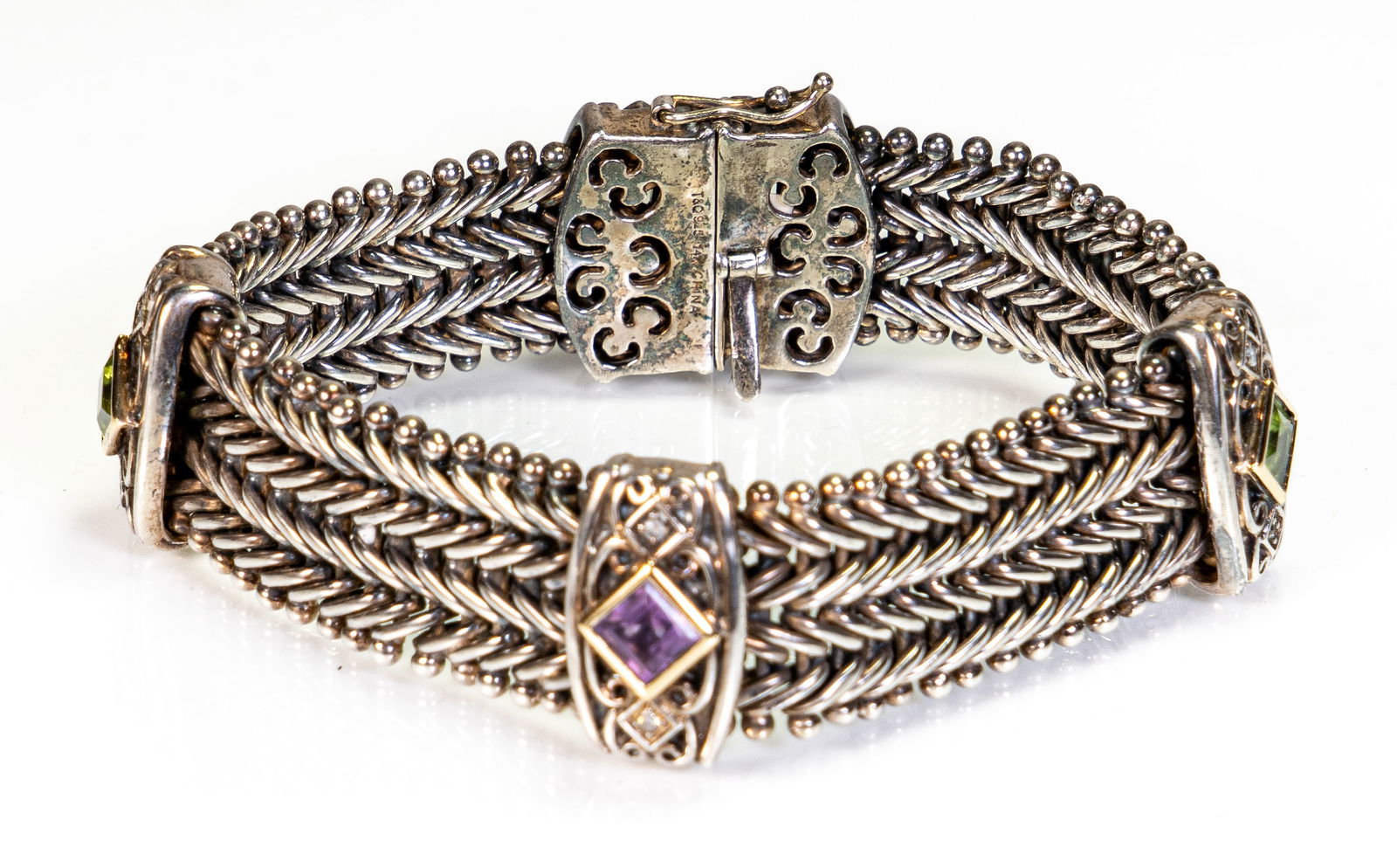 Town & Country Sterling Silver, 14k Gold & Semiprecious Stones Bracelet (1 of 7)