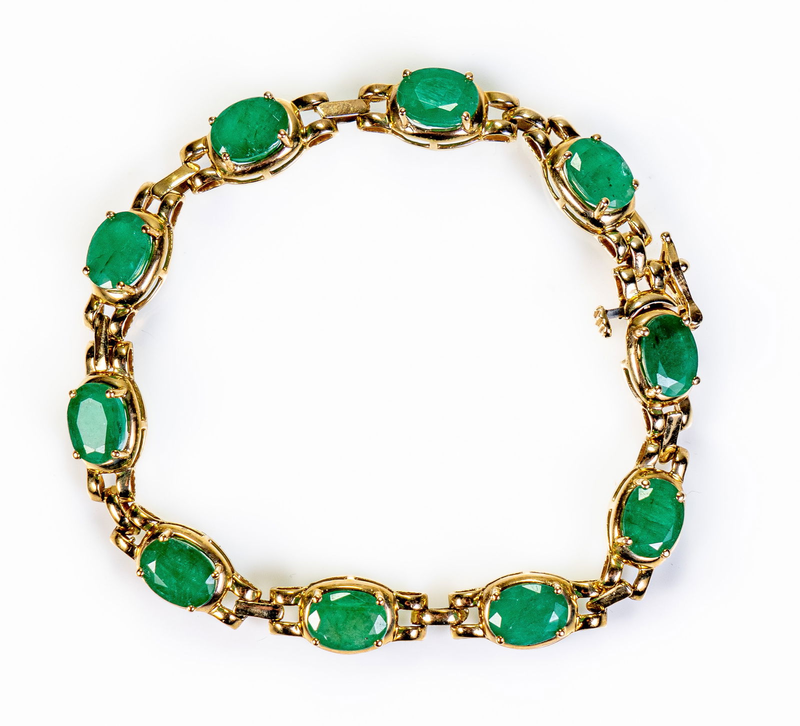 14k Yellow Gold & Emerald Bracelet (1 of 3)