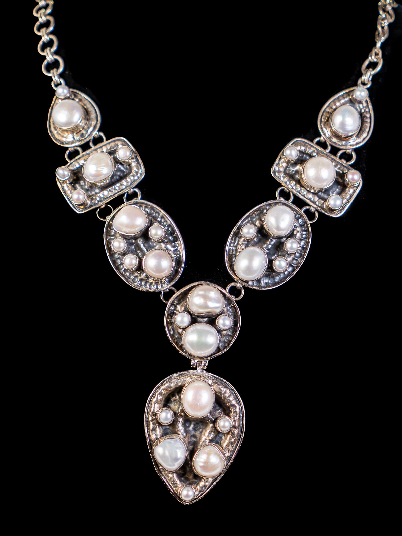 Sterling Silver & Pearls Necklace (1 of 5)