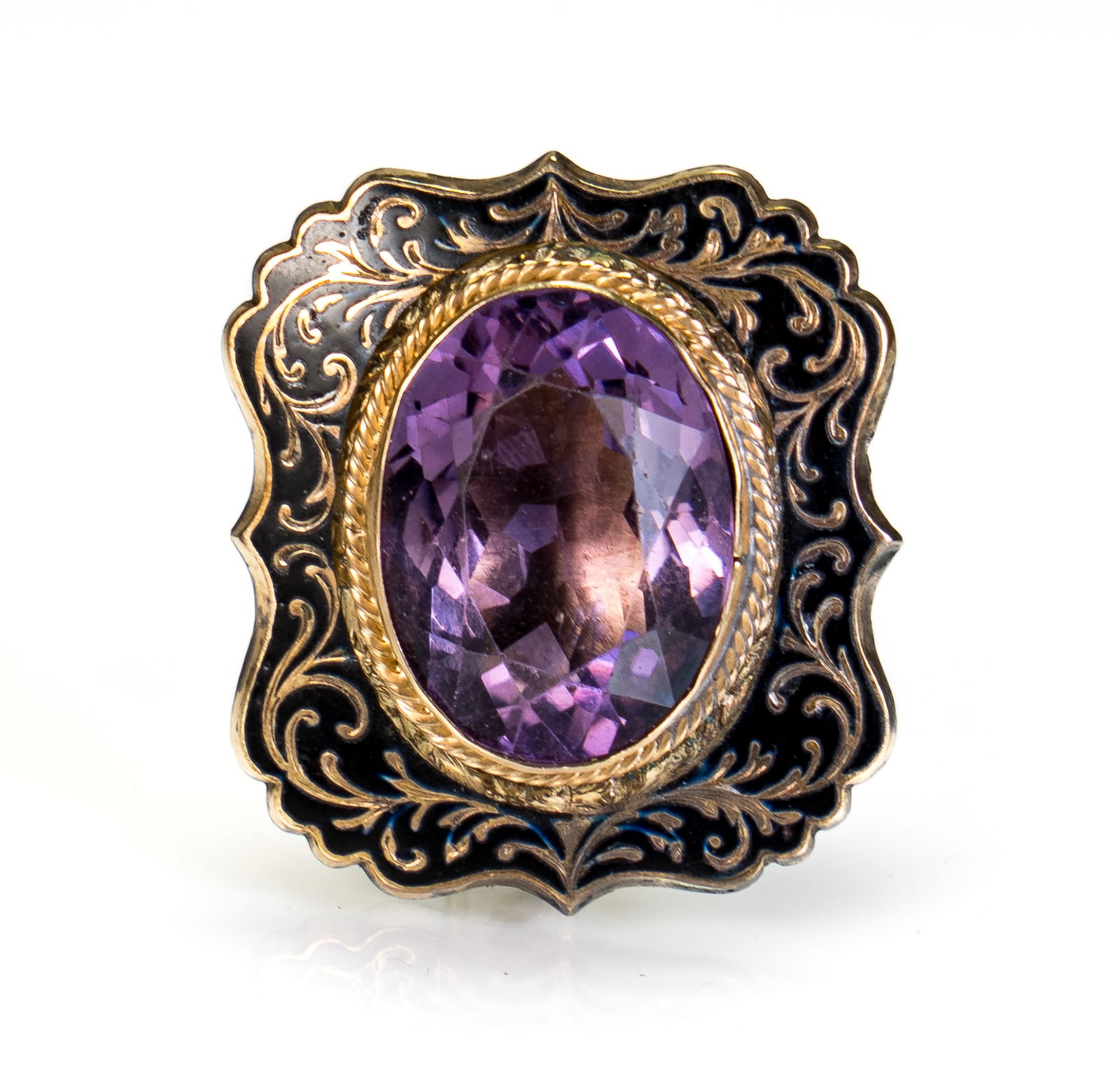 10k Gold Amethyst Brooch (1 of 5)