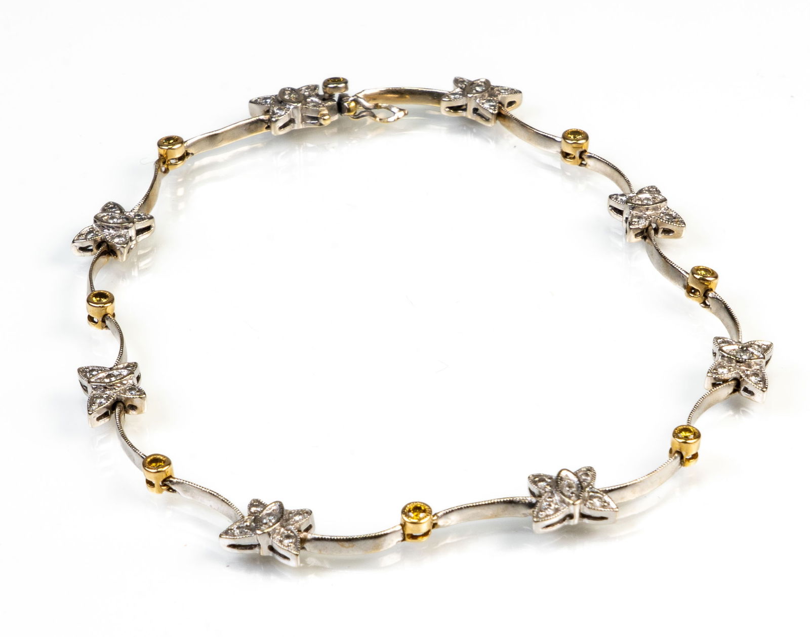 Two (2) Gold & Diamond Butterfly Bracelets (1 of 14)