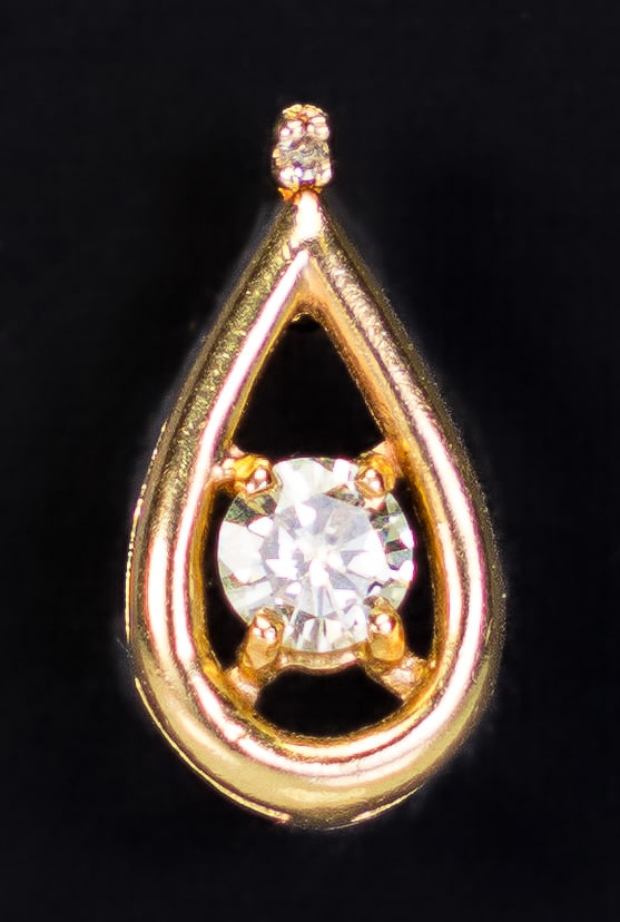 14k Gold & Diamond Tie Tack (1 of 5)