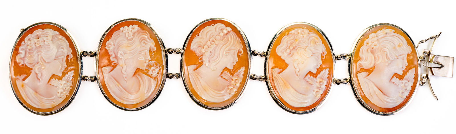 Sterling Silver Cameo Bracelet (1 of 6)