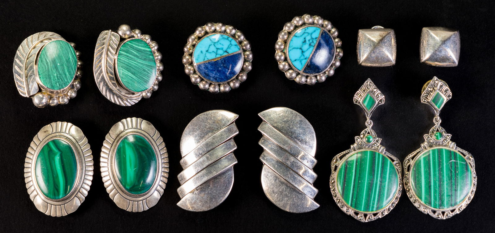 Six (6) Pairs of Sterling Silver Earrings (1 of 5)