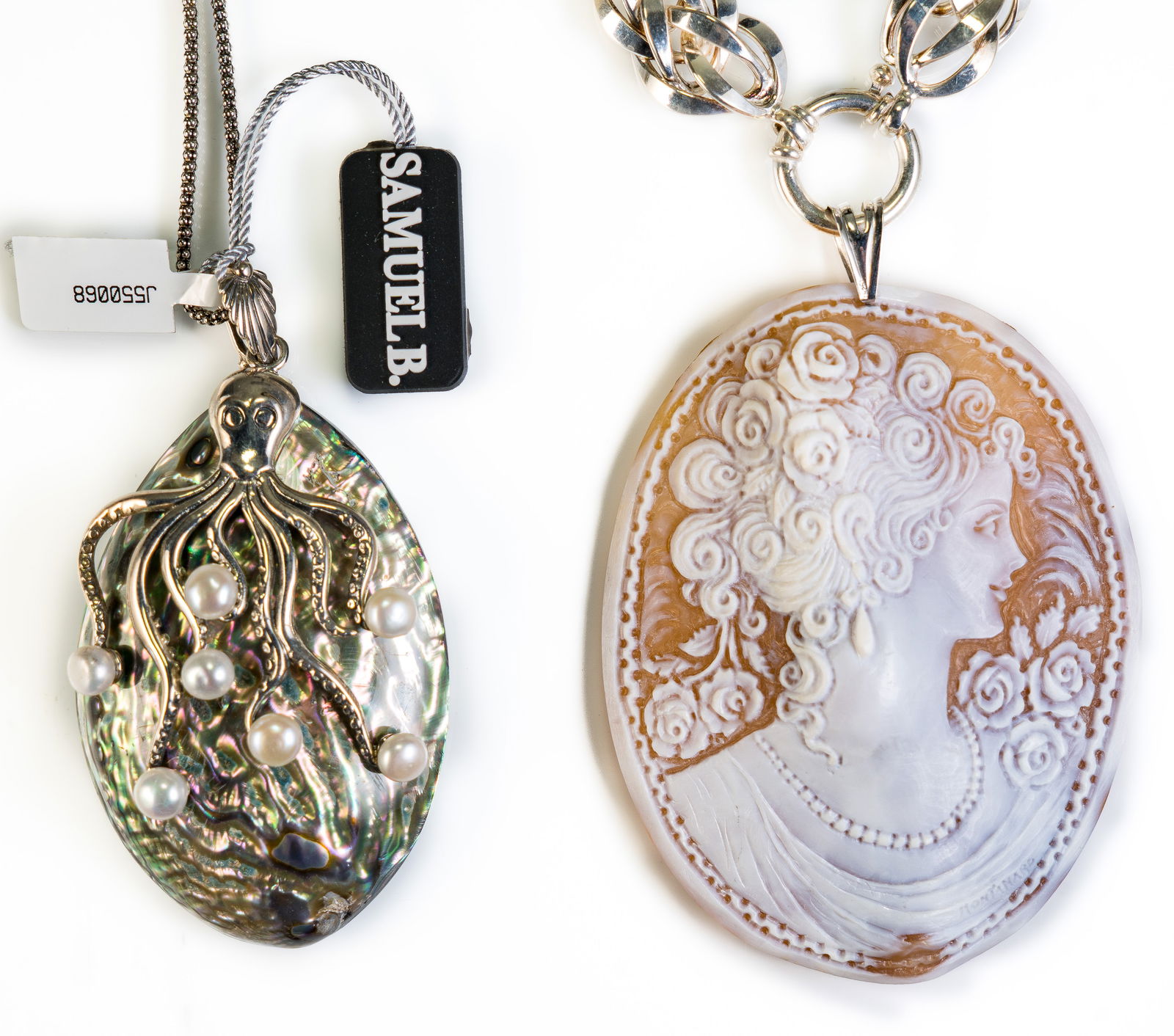 Two (2) Sterling Silver Costume Necklaces (1 of 8)