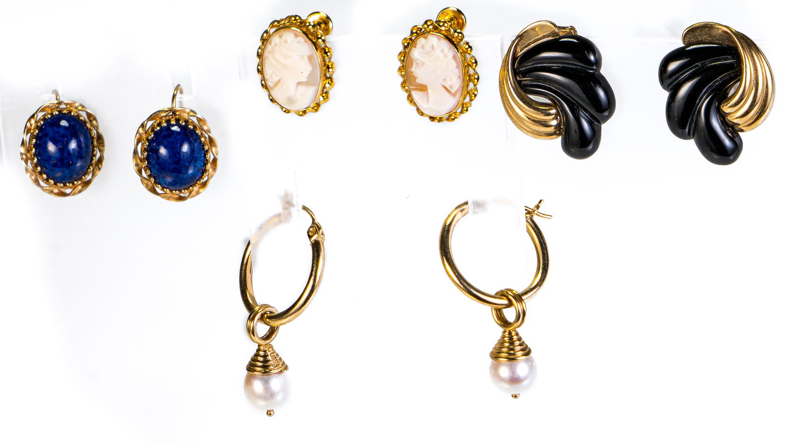 Four (4) Pairs of 14k Gold Earrings (1 of 5)