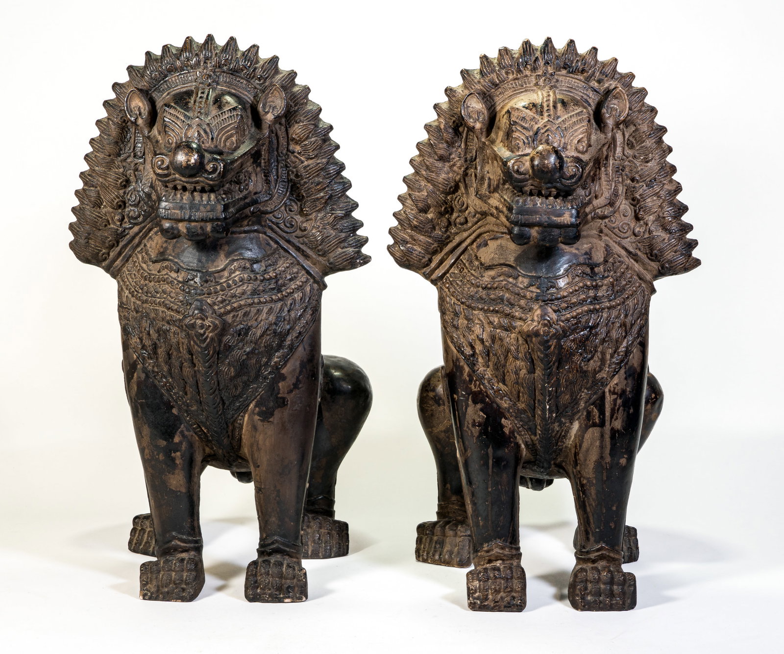 Pair of Large Ceramic Foo Dogs (1 of 9)