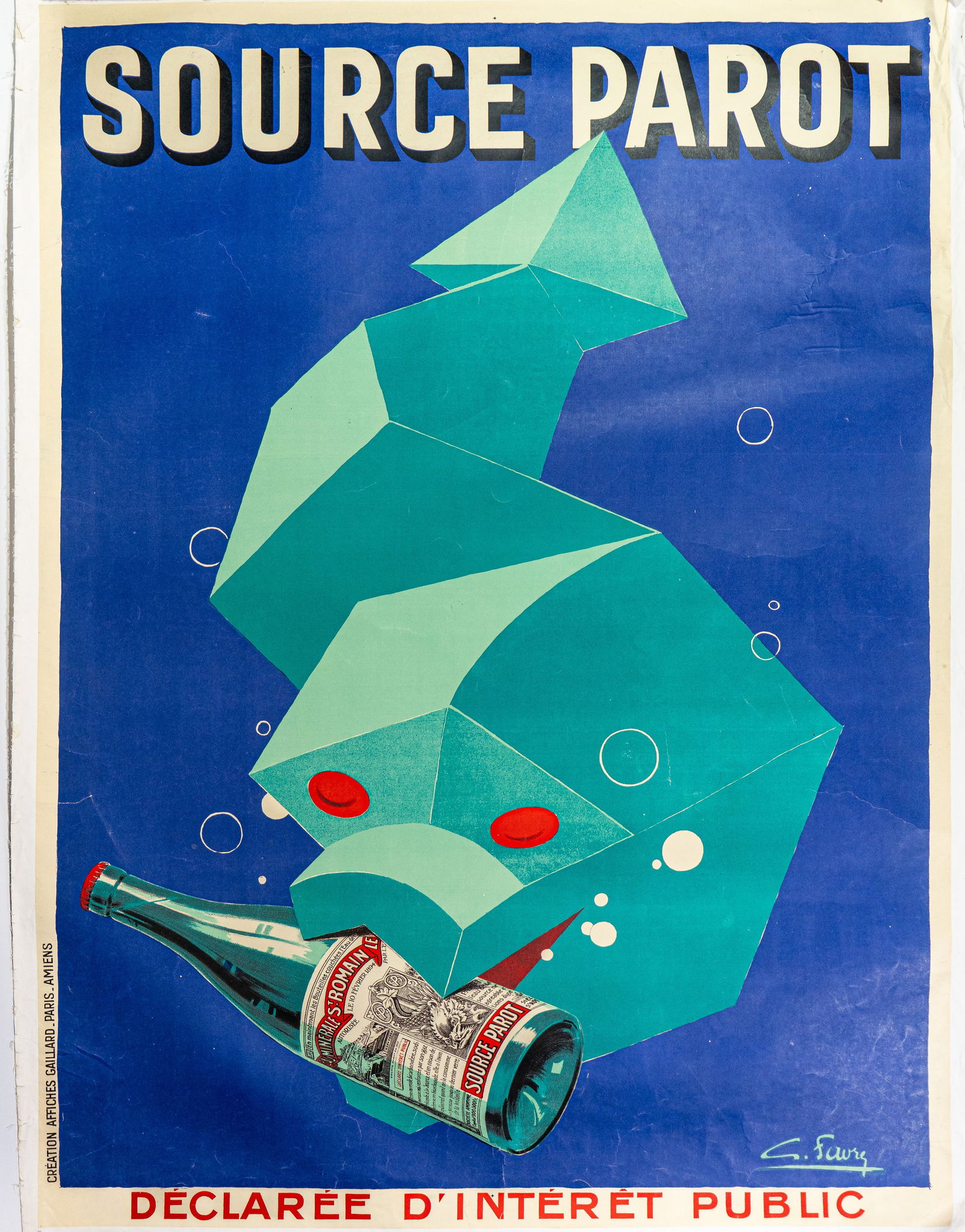 Vintage original French "Source Parot" poster (1 of 11)