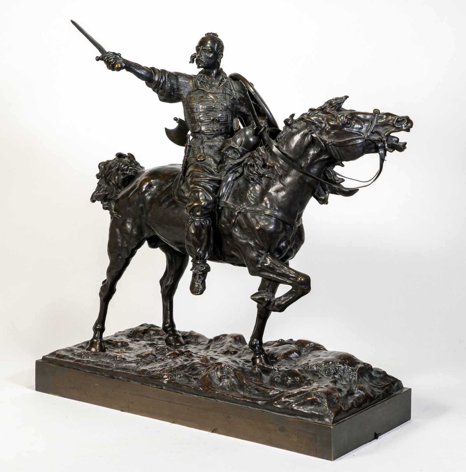 Evgeni Alexandrovich Lanceray (Russian, 1848-1886) Bronze "SVYATOSLAV" (1 of 13)