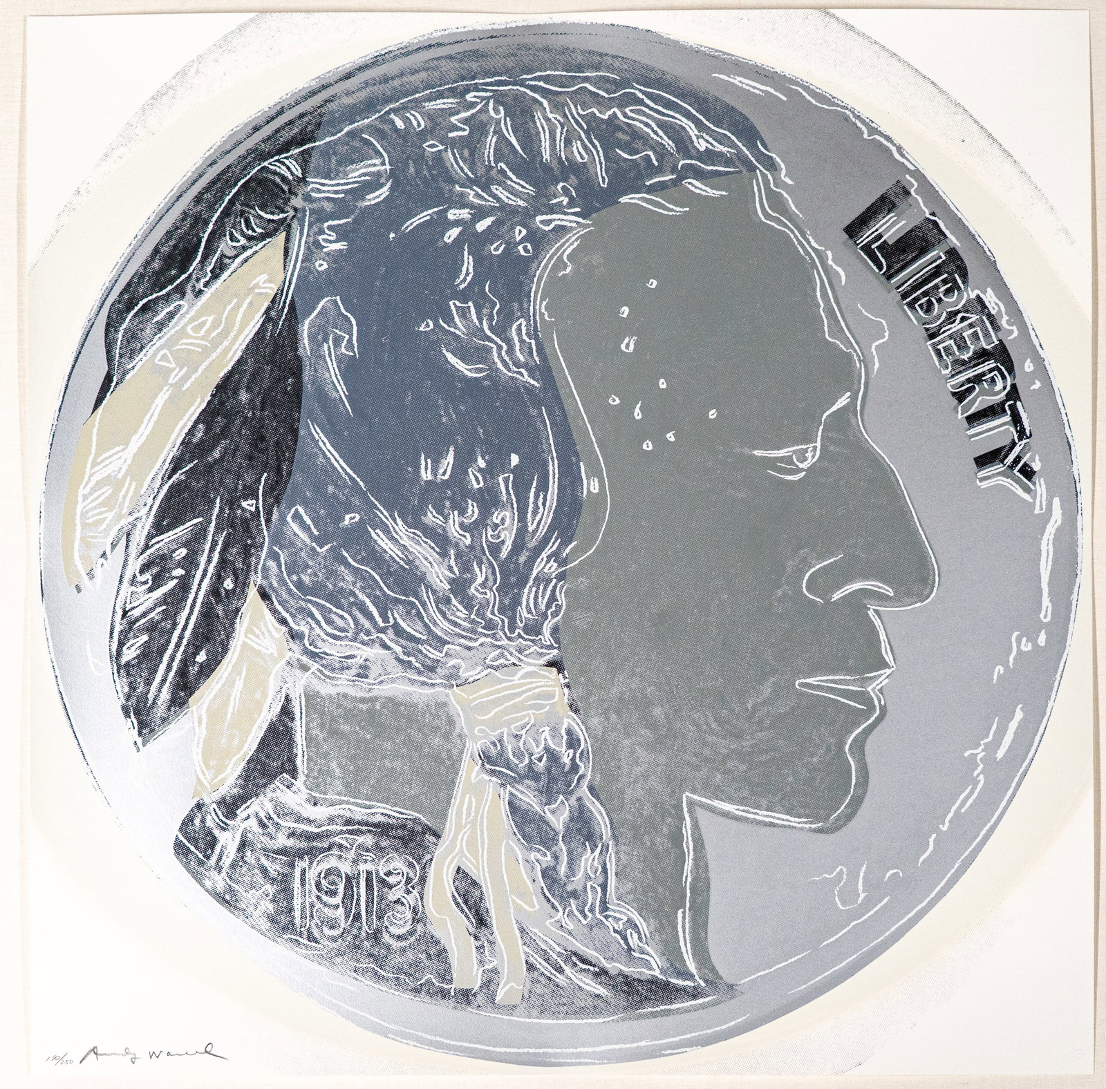Andy Warhol (American, 1928-1987) "Indian Head Nickel" from Cowboys and Indians Series (1 of 4)