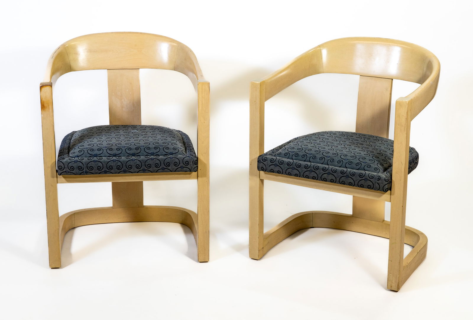 Pair Karl Springer Style "Onassis" Armchairs (1 of 15)