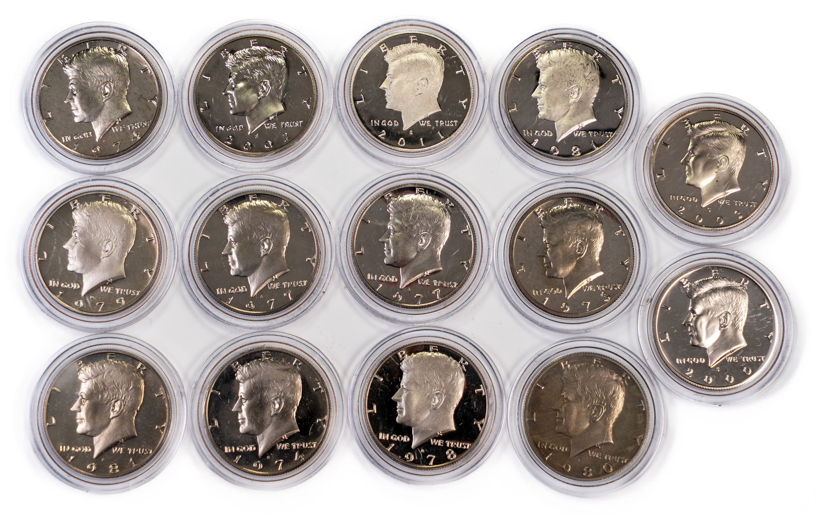 Fourteen (14) Uncirculated Kennedy Clad Half Dollars (1 of 2)