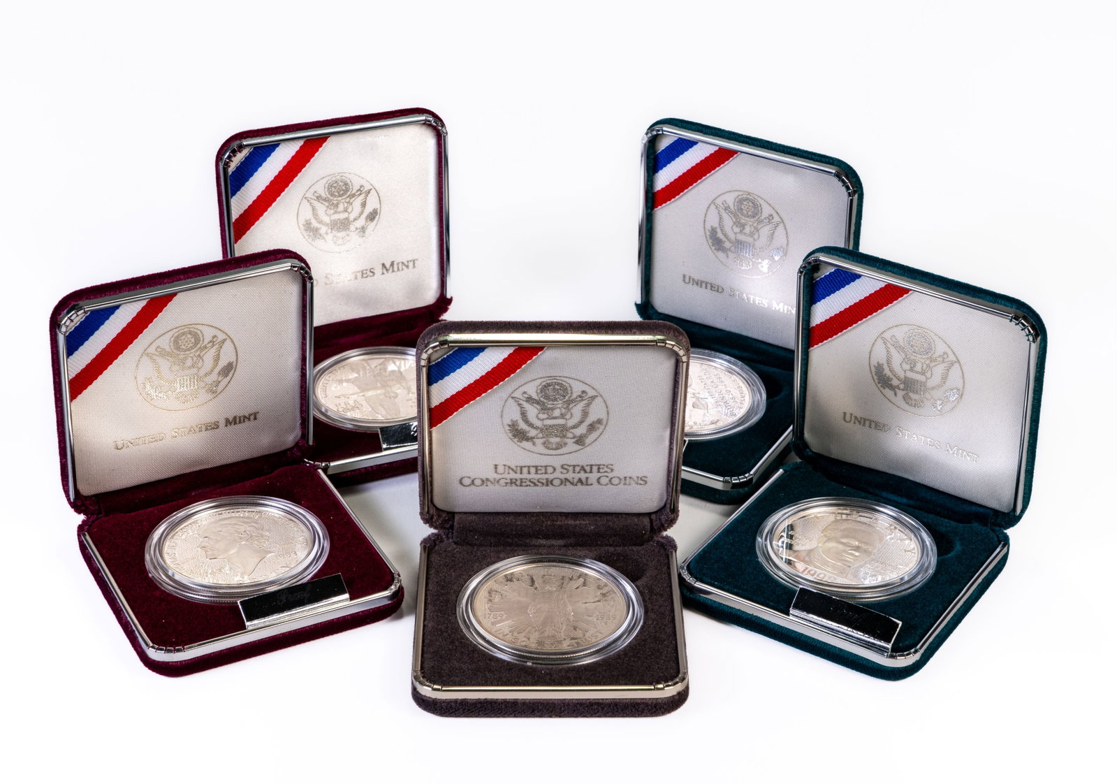 Five (5) US Commemorative Silver Dollars (1 of 7)