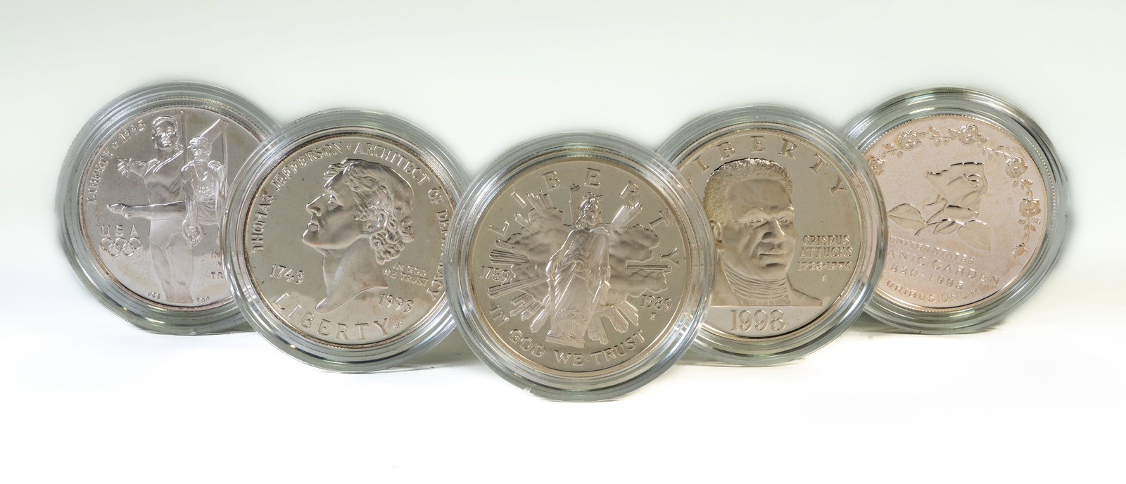 Five (5) US Commemorative Silver Dollars - 3