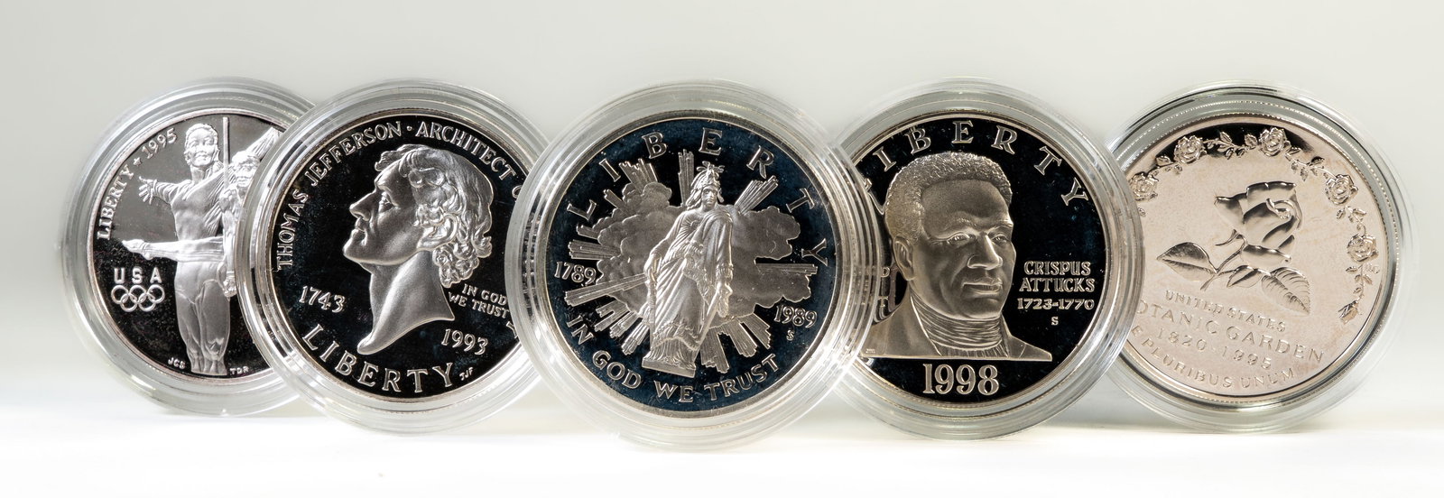 Five (5) US Commemorative Silver Dollars - 4