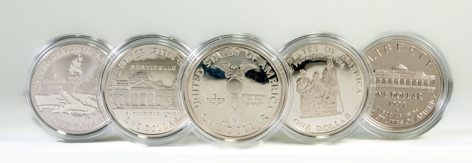 Five (5) US Commemorative Silver Dollars - 6