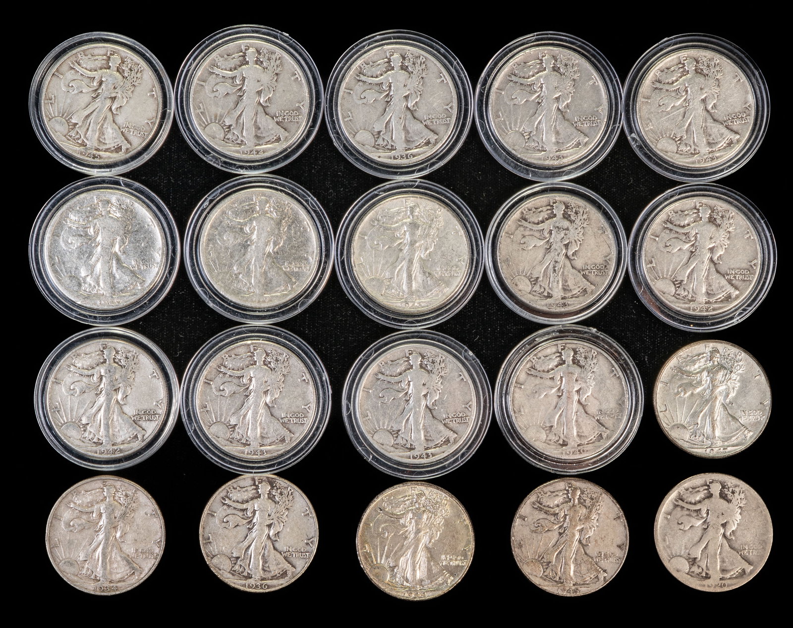 Twenty (20) Walking Liberty Half Dollars (1 of 4)
