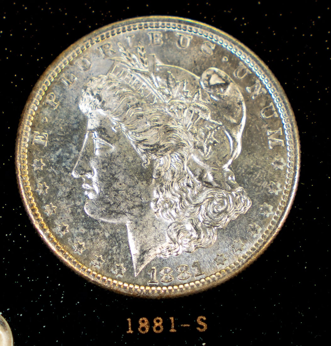 Five (5) Morgan Silver Dollars " First Five "S" Mints" - 3