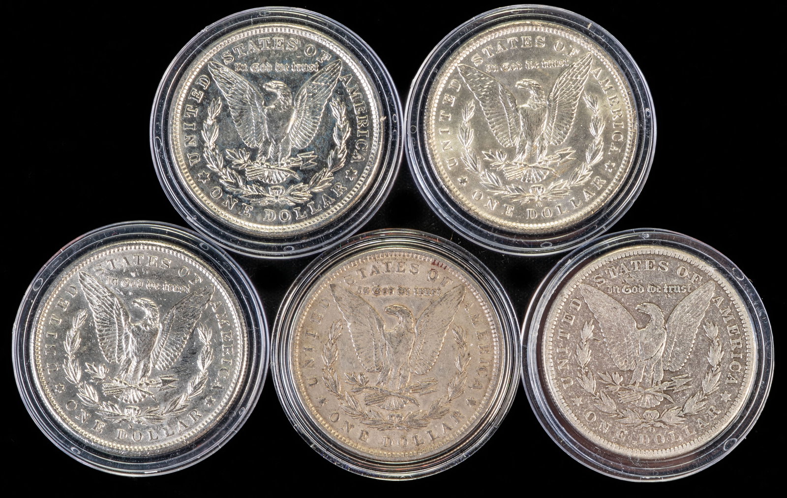 Five (5) Morgan Silver Dollars - 2