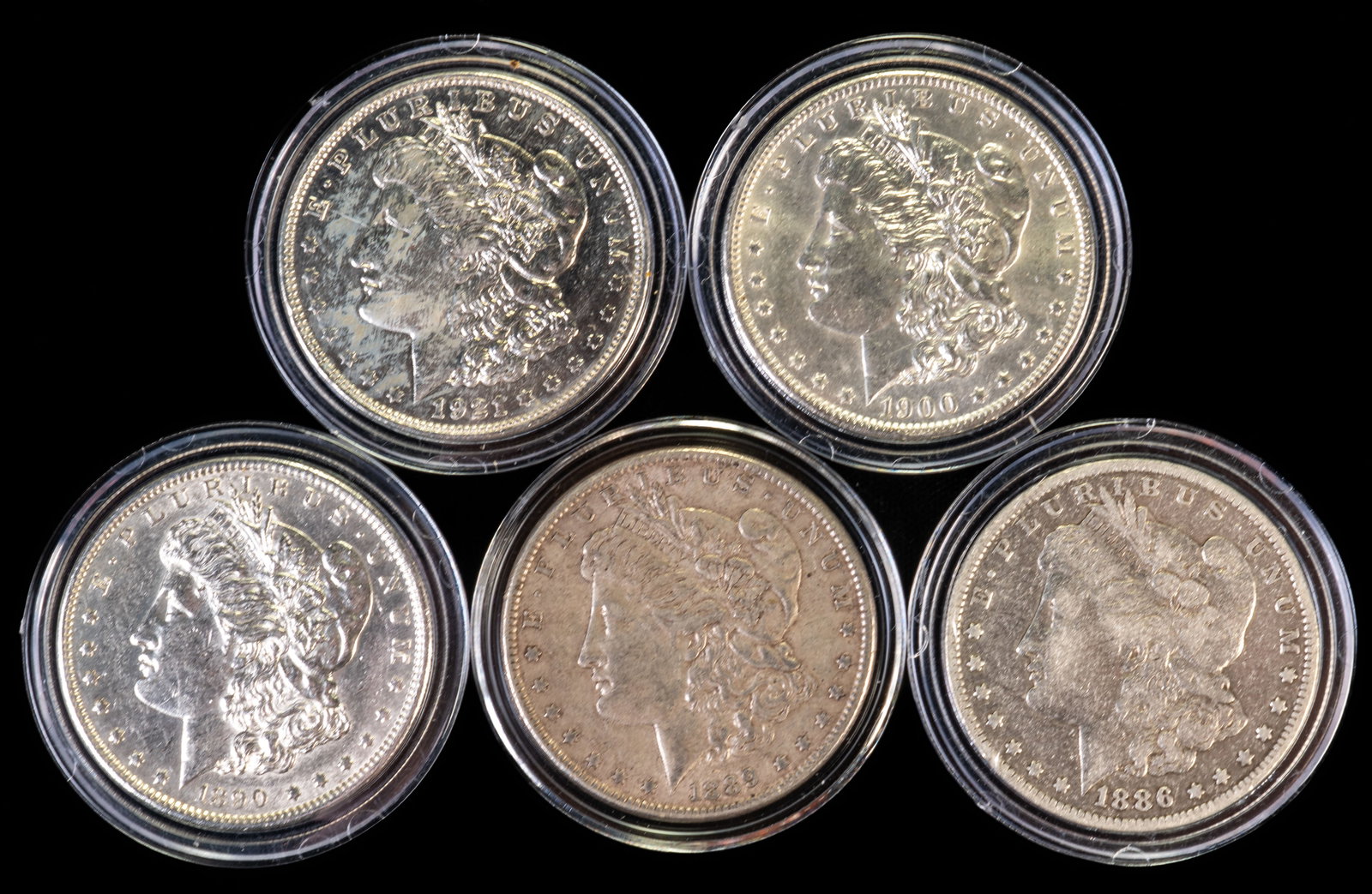 Five (5) Morgan Silver Dollars - 3