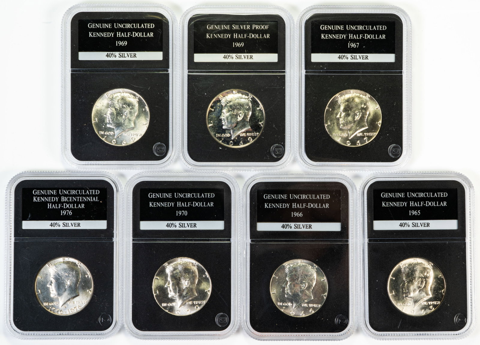 Seven (7) Kennedy 40% Silver Uncirculated Half Dollars (1 of 3)