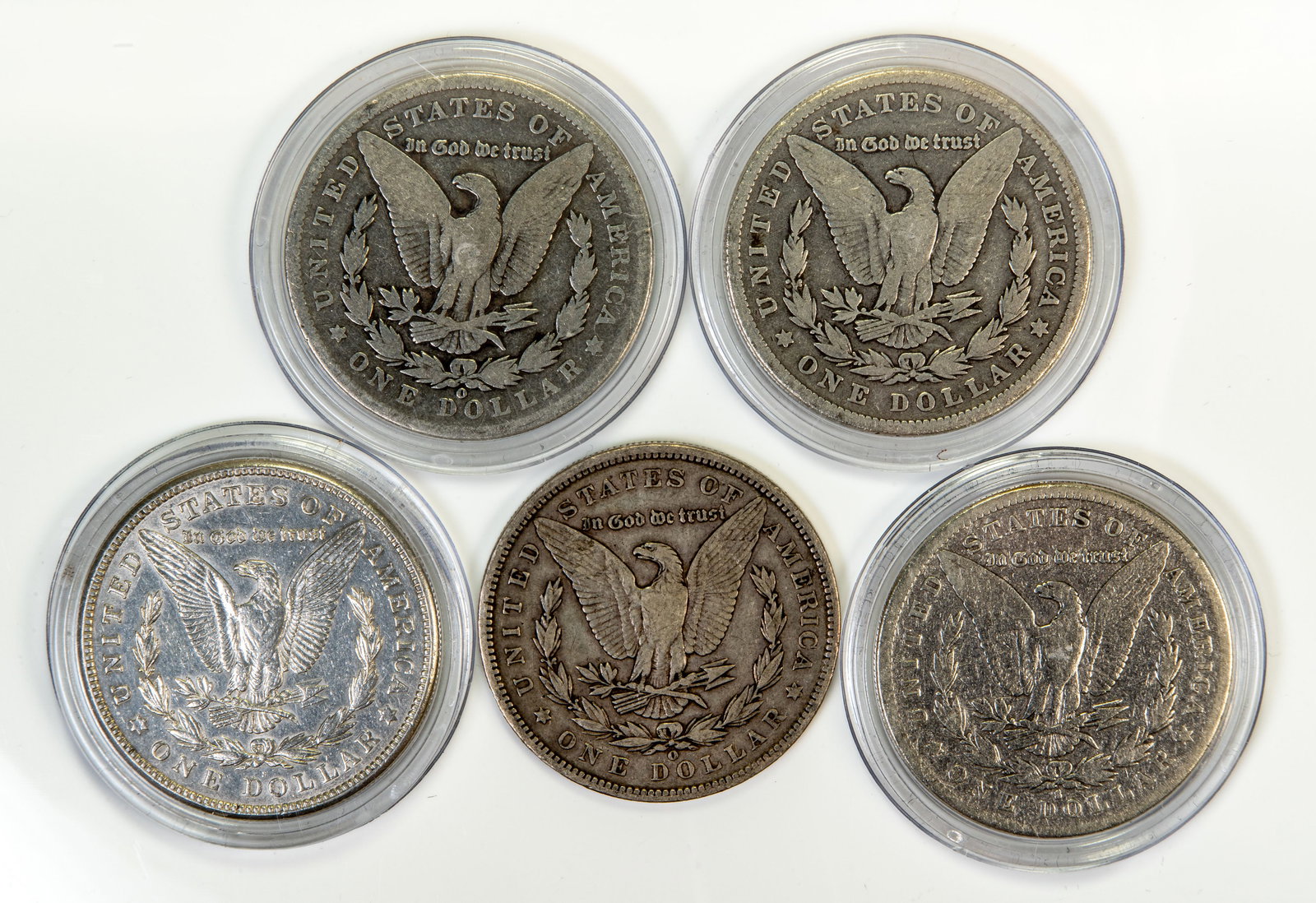 Five (5) Morgan Silver Dollars - 2