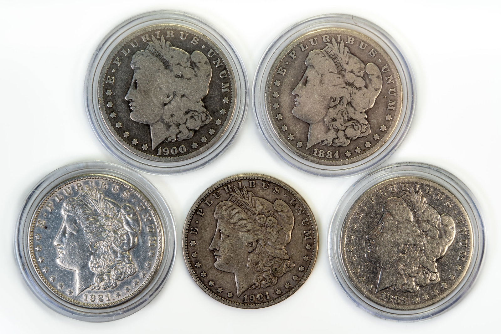 Five (5) Morgan Silver Dollars - 5