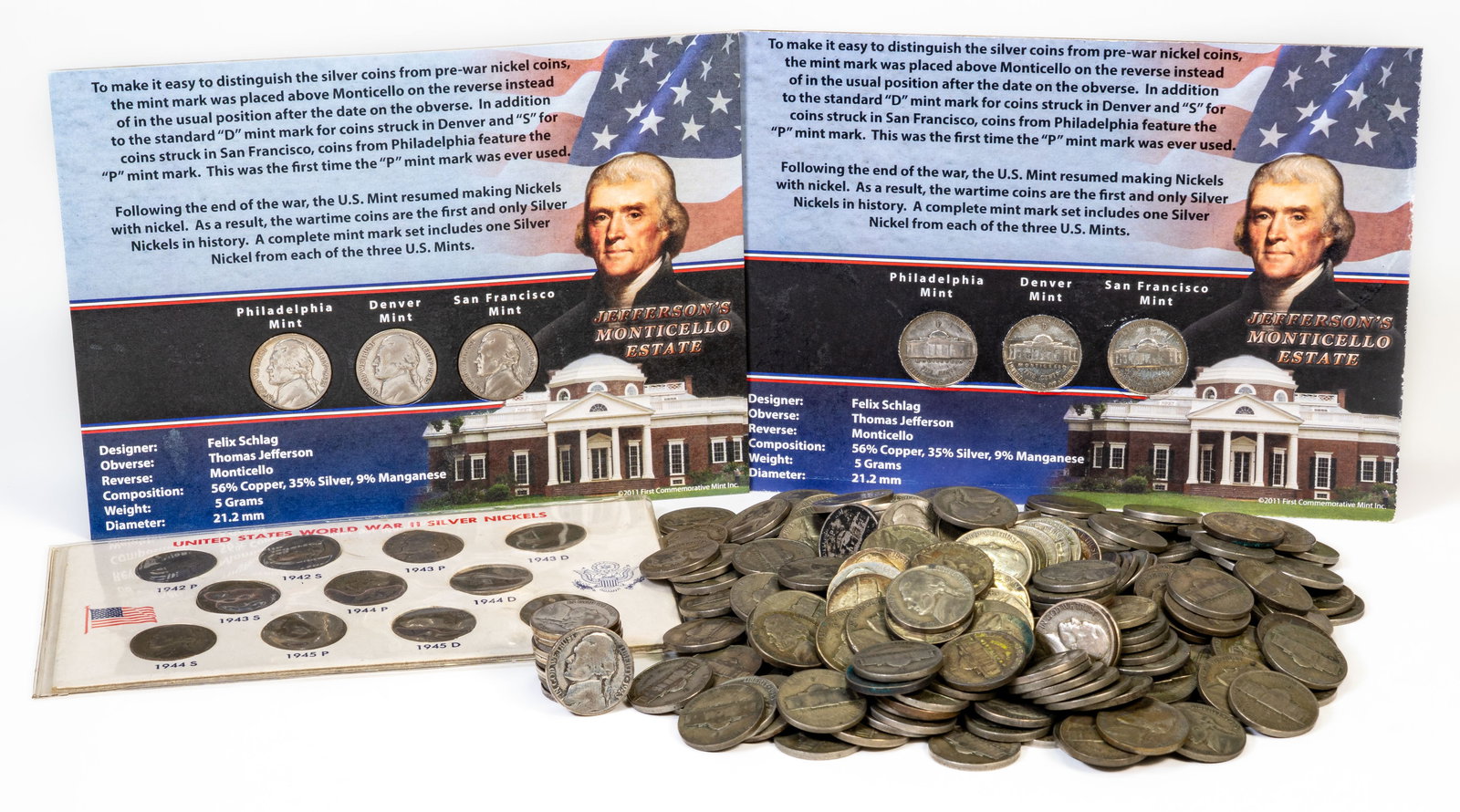 Three Hundred and three (303) War Nickels 35% Silver $14.35 Face Value (1 of 4)