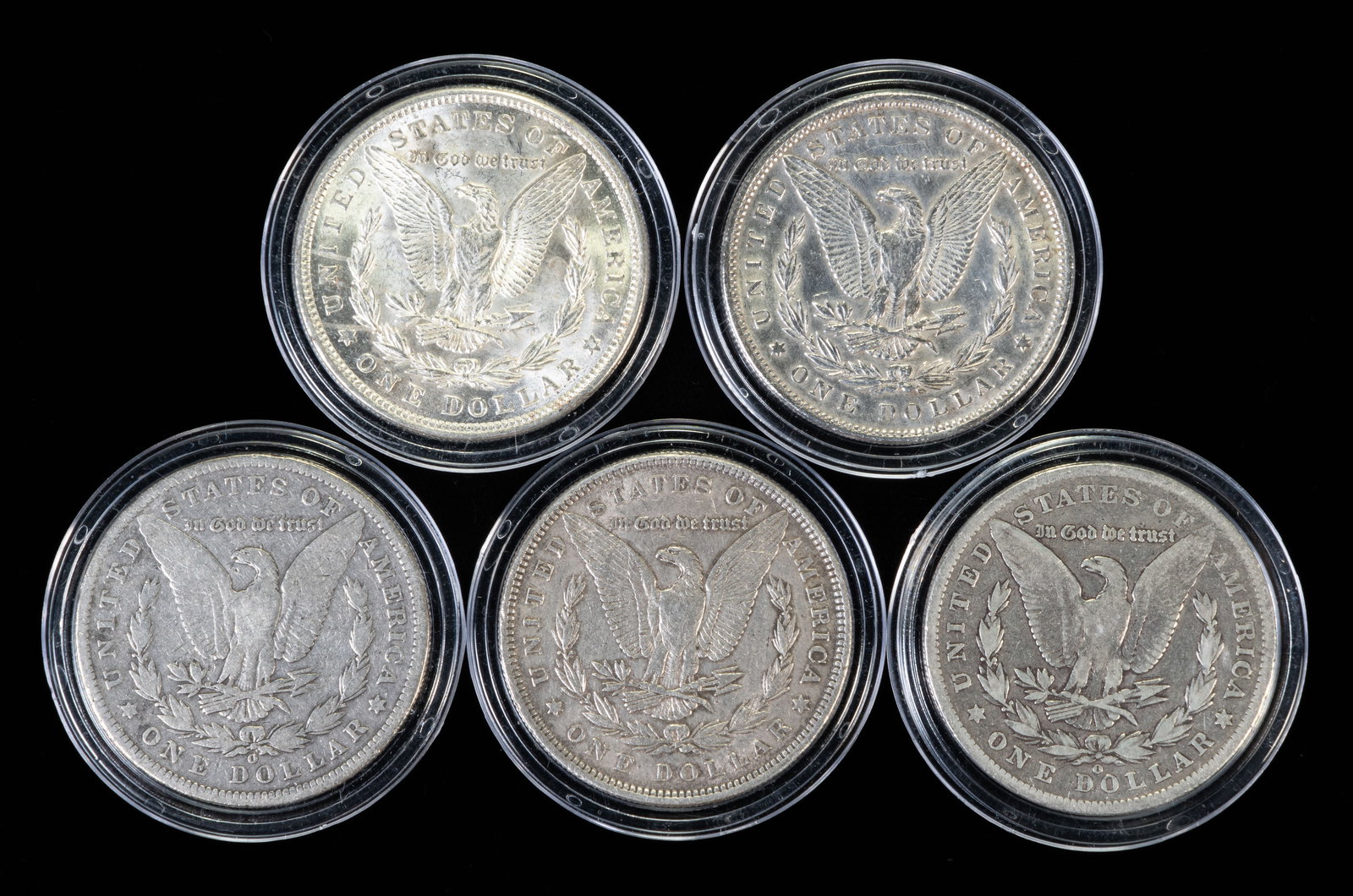 Five (5) Morgan Silver Dollars - 2